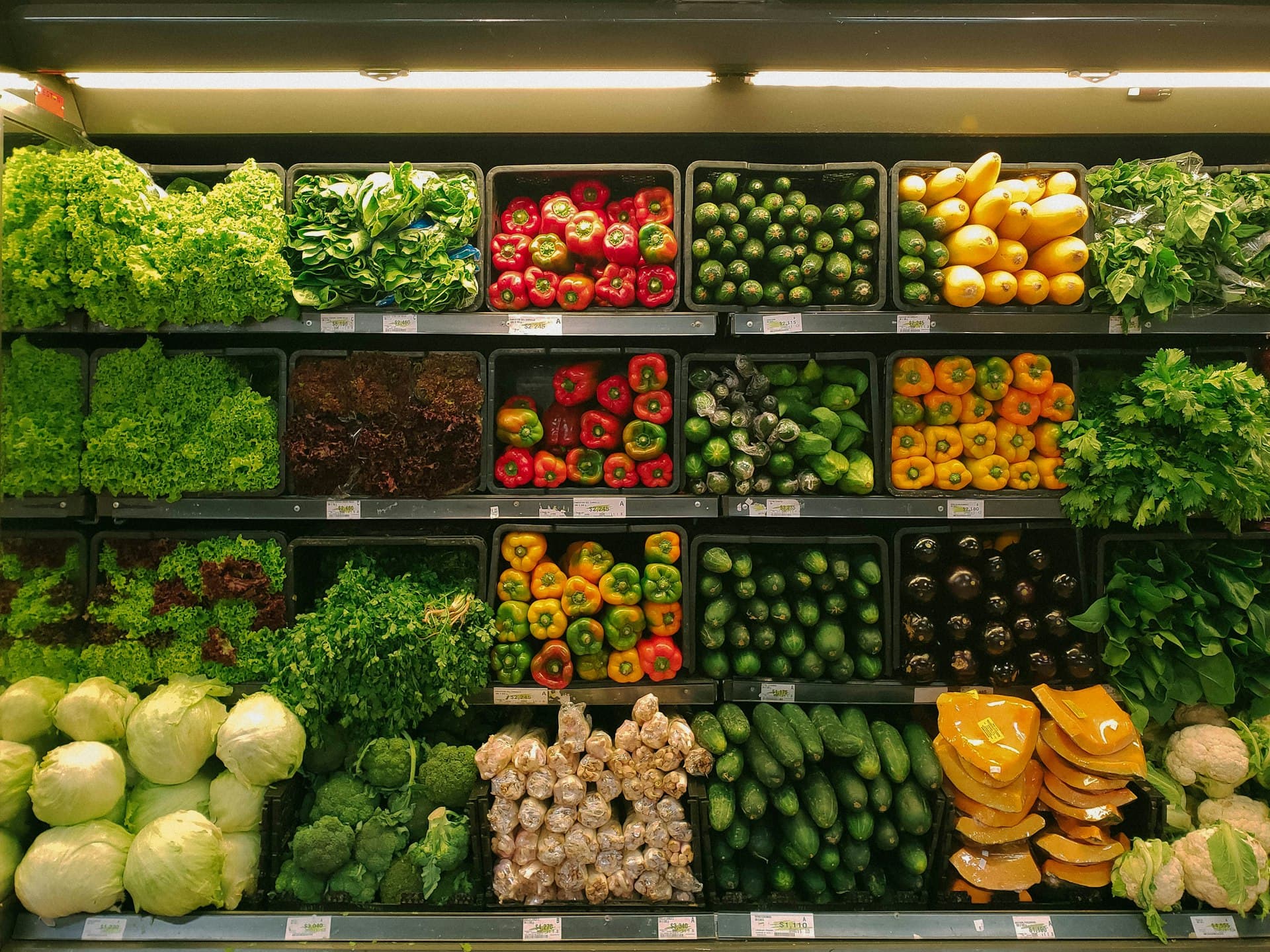 Produce traded at a busy market stall